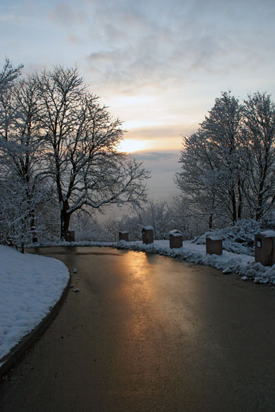 Der Burgweg im Abendrot Der Burgweg im Abendrot