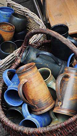 keramik auf handwerksmarkt