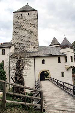Brücke zur Burg Prunn