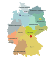 Veste Coburg auf der Deutschlandkarte
