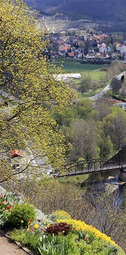 blick auf saaletal bei Dornburg