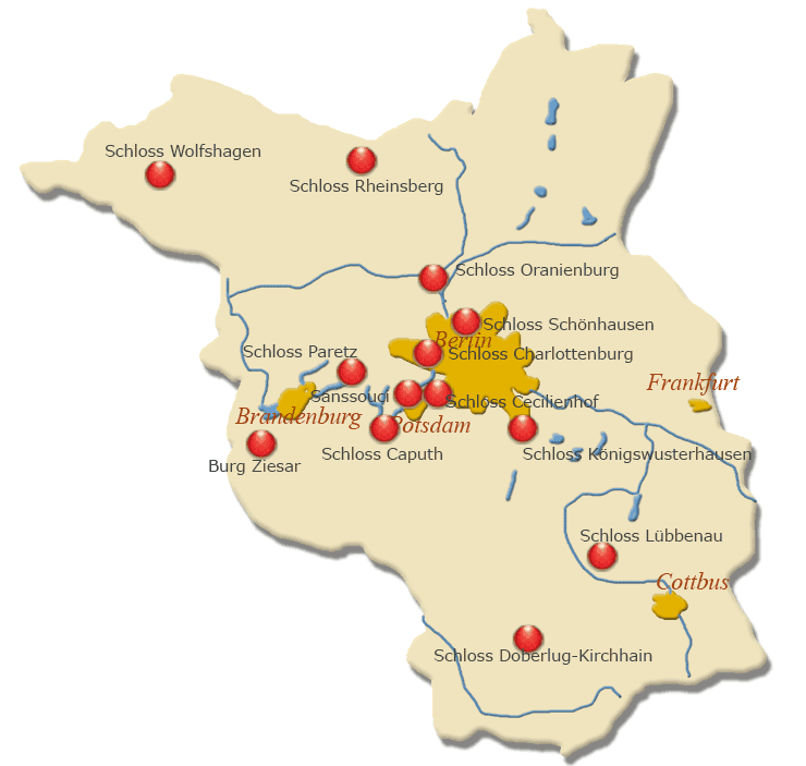 Uebersicht Brandenburg Berlin Burgen Schlösser